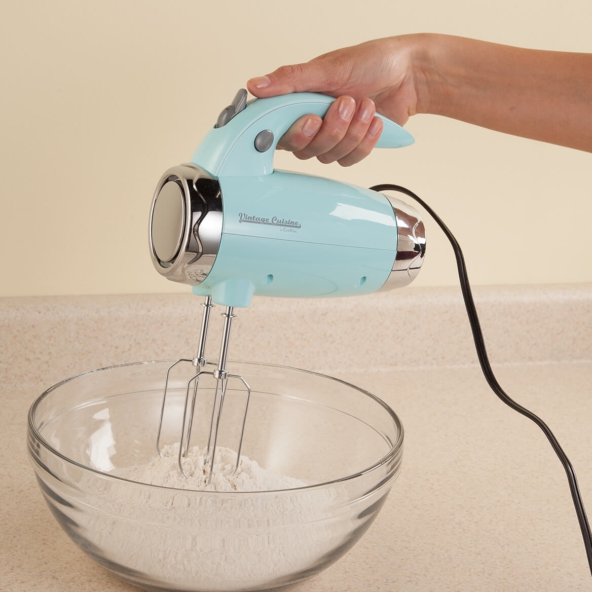 Vintage Cuisine Electric Hand Mixer Mint Walmart Com Walmart Com