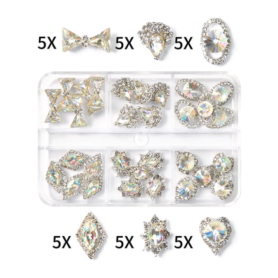 UDIYO Nail Rhinestone Super Shiny DIY Nail Art Accessories Butterfly Star Alloy Jewelry Nail Decoration Manicure Accessories