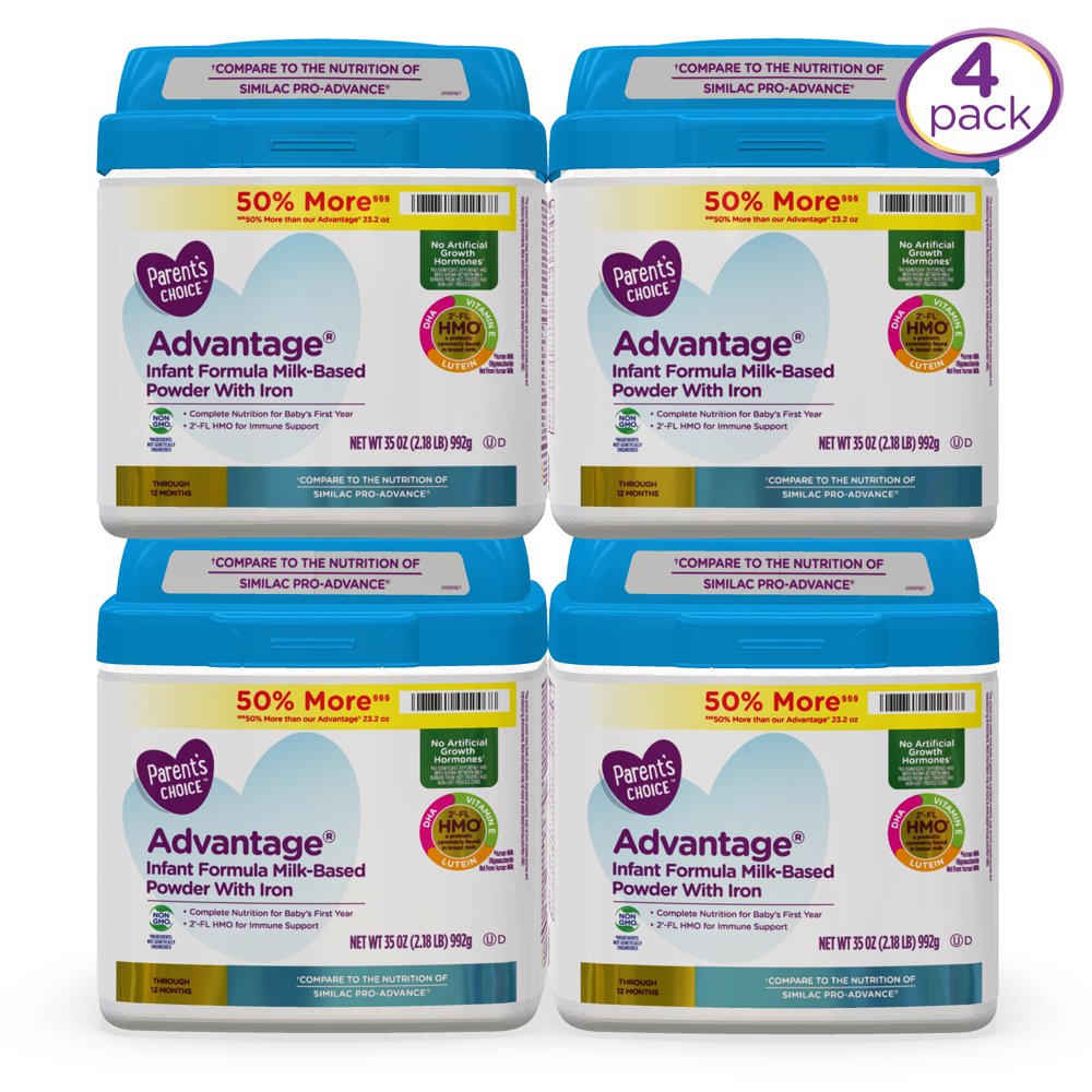Parent's Choice Advantage® NonGmo* Infant Formula Powder, 35 oz, 4