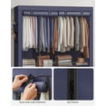 thumbnail image 7 of Portable Closet Clothes Wardrobe Organizer with Corver Clothing Rack with 4 Hanging Rods and Shelves for Bedroom Living Room Dark Blue, 7 of 7