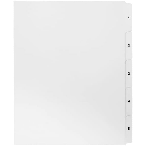 1-5 Side Tab Dividers