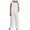 White, variant on Fgnfyis Womens Sleeveless Top Solid Color Casual Wide Leg Pants Two Piece Pants Sets Women's Trousers Suit White S