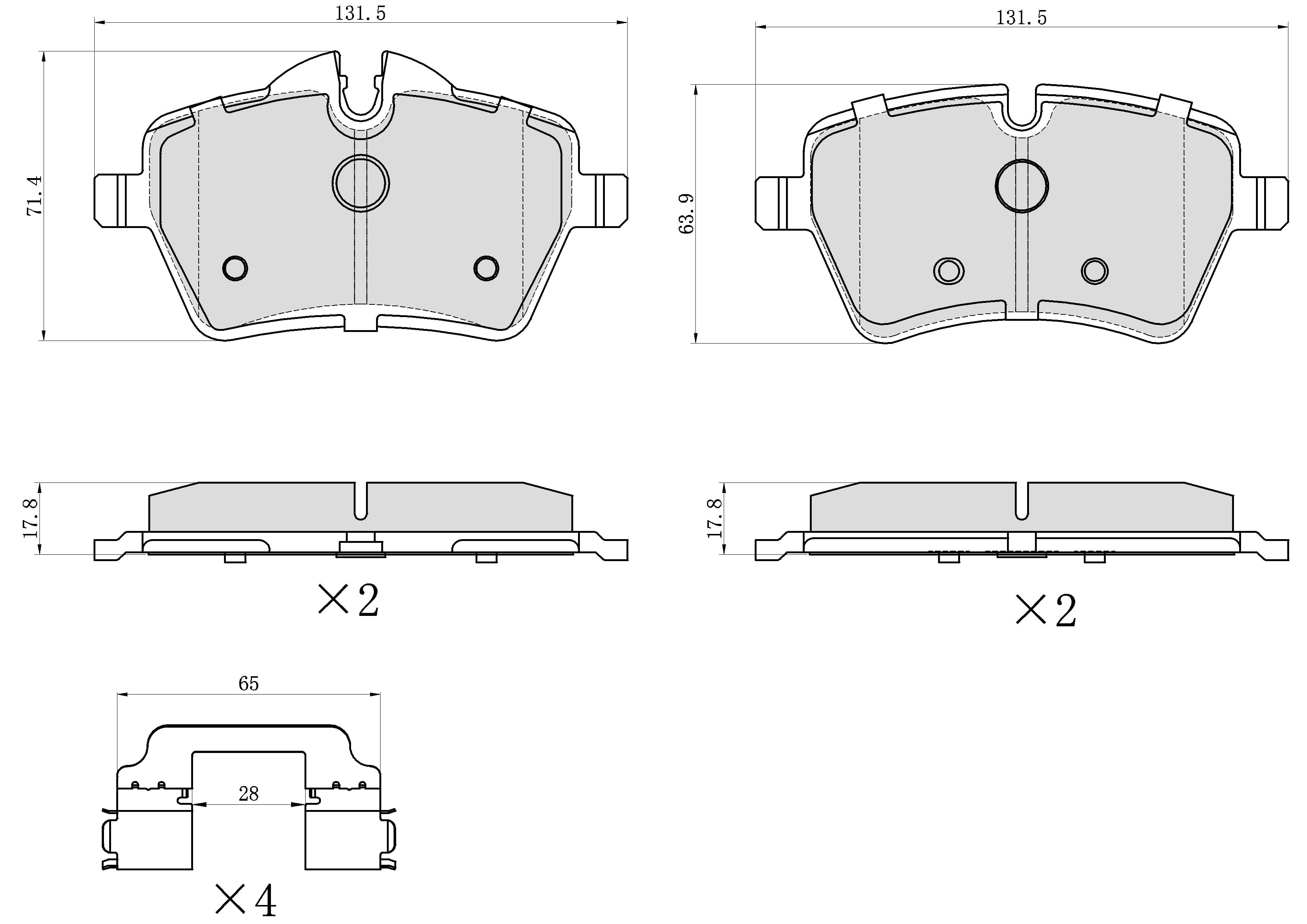 Winstop Brake Pad Set, Front WS.1204.0.M, Mini Cooper 2015-2002