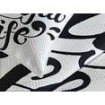 thumbnail image 4 of Ambesonne Inspirational Quilted Bedspread Set 3 Pcs, Positive Life, King Size, Black and White, 4 of 5