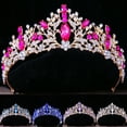 thumbnail image 2 of DIEZI-corona nupcial barroca Vintage de princesa Reina, Tiara de cristal para mujer, corona de boda, accesorios para el cabello, joyería, 2 of 4
