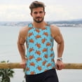 thumbnail image 6 of KLL Turtle Print Men's Muscle Gym Workout Stringer Tank Tops Bodybuilding Fitness T-Shirts Tank Tops Men-3X-Large, 6 of 7