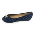 thumbnail image 5 of Victoria K Women's Quilted Denim With Gold Link Ballerina Flats, 5 of 6