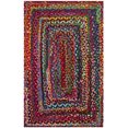 thumbnail image 4 of Safavieh Collection Tressée BRD210A Tapis d'Accent en Coton Boho Réversible Fait Main, 2 Pieds x 3 Pieds, Rouge / Multi, 4 of 5