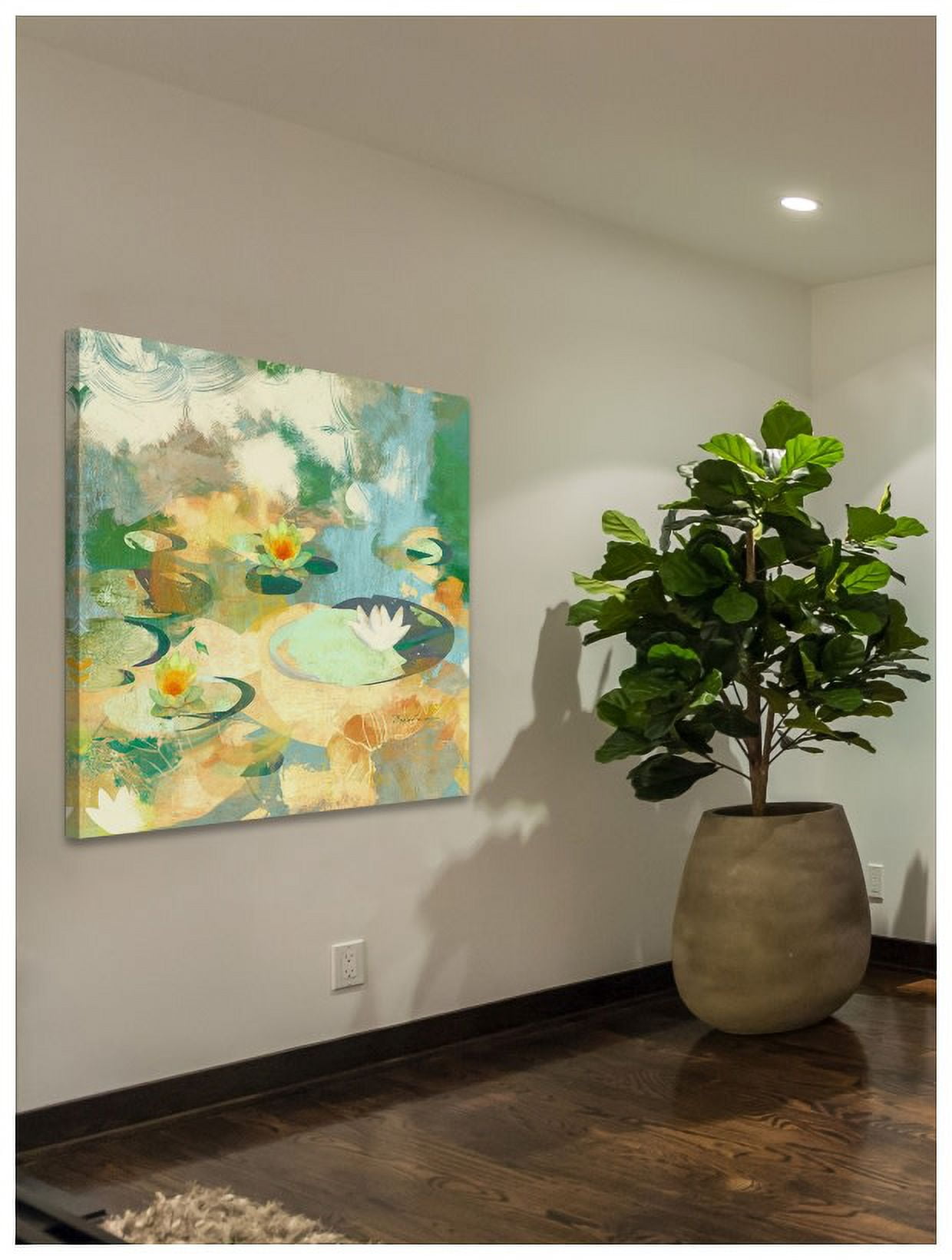 "Find a Water Lily Bloom" Painting Print on Wrapped Canvas