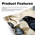 thumbnail image 2 of Crow Pillow Covers Set of 2 with Unique Patterns - Available in 16x16, 18x18, and 20x20 Inches for Various Occasions - Pillow Inserts Included, 2 of 6