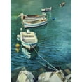 thumbnail image 2 of Strube, Ling 15x18 White Modern Wood Framed Museum Art Print Titled - The Boats, 2 of 4