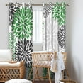 thumbnail image 5 of Pbobriich Green Gray Blackout Curtains,Dahlia Floral Drapes Thermal Insulated Window Curtain for Bedroom 42x108 Inch Set 2 Panels, 5 of 5