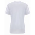thumbnail image 2 of Womens Casual Cropped T Shirts V Neck Swiss Dot Puff Sleeve Crop Tops Summer Loose Basic Tees Tshirts, 2 of 5