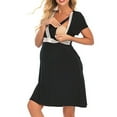 thumbnail image 6 of SHTXOZHI Women's Nursing/Delivery/Labor Nightdress Maternity Nightgown for Breastfeeding Sleepwear Dress, 6 of 6