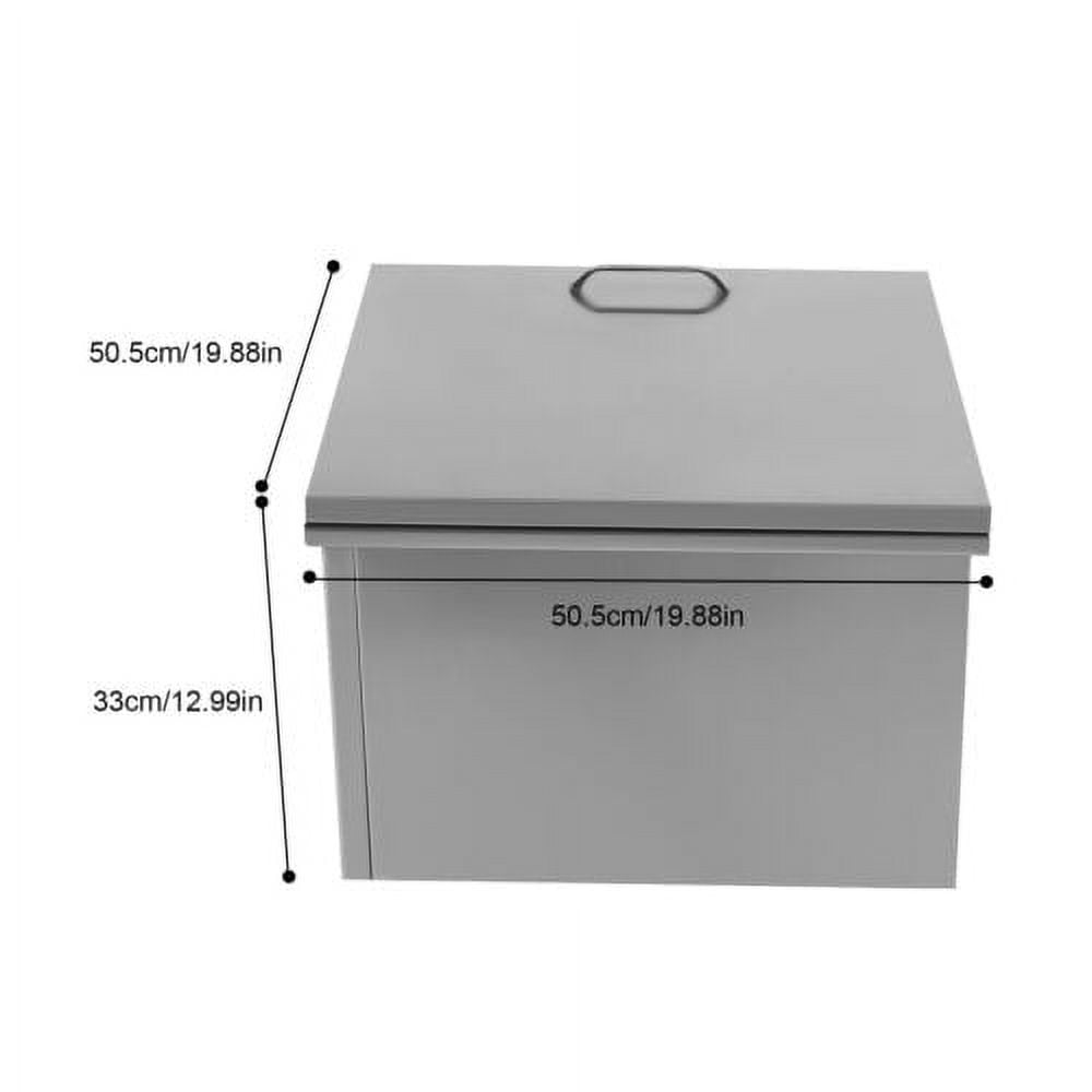 Drop-in Ice Chest Cooler Juice Ice Cooler Bin Stainless Steel 20''x 20''x 13''