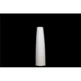 thumbnail image 1 of Urban Trends Collection 52009 Stoneware Tall Round Vase with Ribbed Cracked Design Body, Rough Speckled Banded Bottom, Gloss Finish, Ivory - Large, 1 of 2