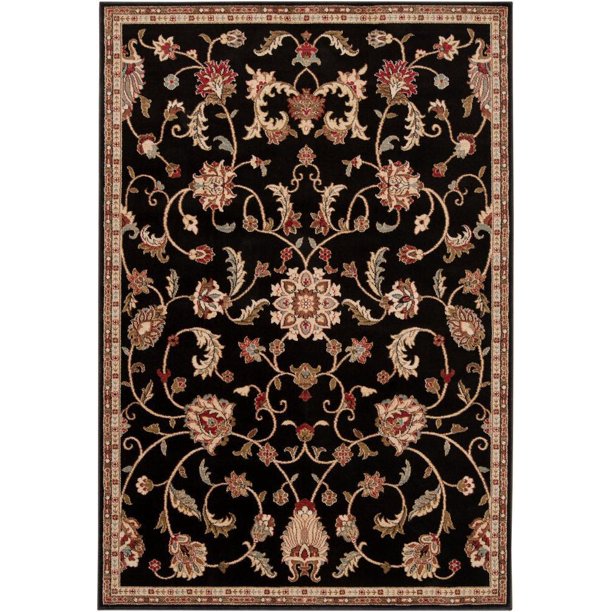 Mark&Day Area Rugs, 5x7 Traditional Black Beige Area Rug (5'3" x