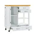 thumbnail image 6 of Homy Casa Mobile Garage Storage Cabinet with Drawers, Shelves, and Lockable Wheels, White, 6 of 8