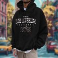 thumbnail image 2 of XIYON Mens Hoodies Men's Plus Size Casual Sports Chest Letter Printed Long Sleeve Hooded Top Fashion, 2 of 4