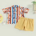 thumbnail image 4 of Vêtements d'Été pour Bébé Garçon Chemise à Boutons à Col Vache Ensemble 2 Pcs, 4 of 6