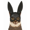thumbnail image 2 of Fab Funky 12x14 White Modern Wood Framed Museum Art Print Titled - Cat with Bunny Mask, 2 of 4