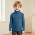 thumbnail image 2 of WXFAZCVU Boys Turtleneck Sweater Slim Long Sleeve Tops Versatile Comfortable Fall Clothes Size 6-7 Years, 2 of 4