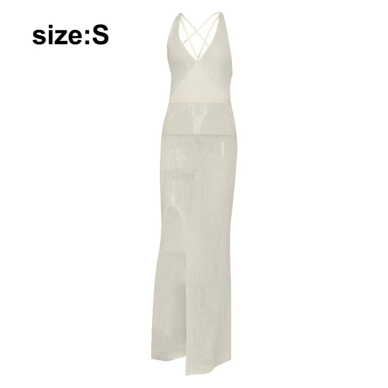 Women's Dress, Polyester, White, S - Walmart.com