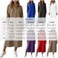 thumbnail image 3 of Sheghy Summer Dresses 2026 Autumn Winter Lapel Half Button Drop Shoulder Relaxed Fit Solid Shirt Dress Blue S, 3 of 6