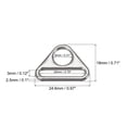 thumbnail image 2 of Unique Bargains 0.79' 20mm Adjuster Triangle with Bar Swivel Clip D Dee Ring Buckle, 10Pack Silver, 2 of 5