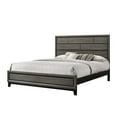 thumbnail image 4 of Benjara Asir King Size Bed, Geometric Panel Headboard, Modern Gray Wood Finish, 4 of 5