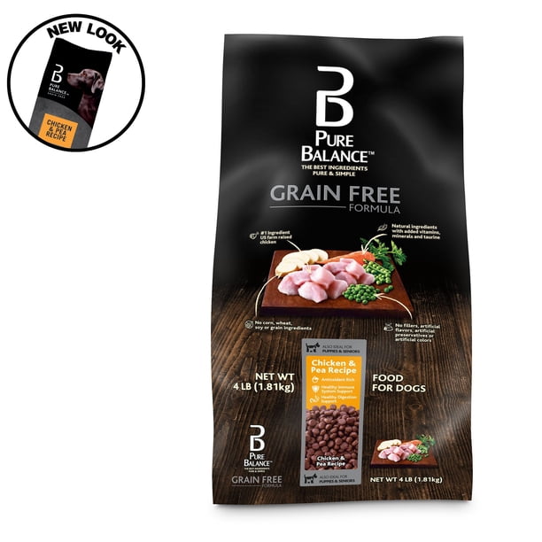 Pure Balance GrainFree Chicken & Pea Recipe, Dry Dog Food, 4 lb