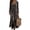Gray #04, variant on Women Fall Winter Velvet Scoop Crew Round Neck Maxi Dress Long Sleeve Loose Shift Solid Chic Elegant Casual Everyday Dress M