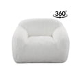 thumbnail image 6 of Roundhill Furniture Adell Polar Bear 2-Piece Living Room Set, Sofa and Swivel Chair, Ivory White, 6 of 9