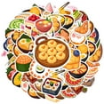thumbnail image 2 of 35pcs-50pcs Japanese Food Stickers Cute Sushi Stickers Ramen Stickers for Laptops Guitars Fridge, 2 of 9