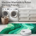 thumbnail image 5 of ODIKA 4'x6' Machine Washable Non-Slip Area Rug, Lush Emerald Isle Comfort with Wave Like and Rich Verdant Tones High Traffic Rug, Teal, 148996, 5 of 7