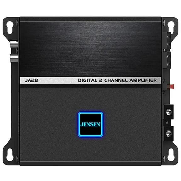 Jensen JA2B 225W RMS 2-Channel Class-D Car Audio Compact Amplifier with DSP
