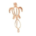 thumbnail image 2 of Hollow Brass Bead Cage Pendants Sea Turtle Cadmium Free & Nickel Free & Lead Free Light Gold 19x17x10mm Hole: 2mm, 2 of 2