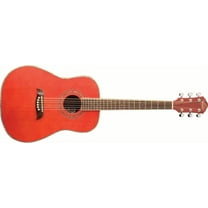 Oscar Schmidt OG1TR 3/4 Size Acoustic Guitar (High Gloss Red)