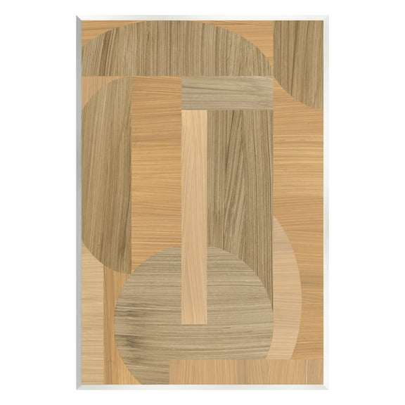 Stupell Industries Grain Patterned Linear Shapes Abstract Painting Unframed Art Print Wall Art, 10 x 15