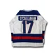 thumbnail image 5 of Camiseta de hockey sobre hielo cosida en azul y blanco del equipo de EE. UU. Miracle On Ice de 1980 con los números 30 de Jim Craig y 17 de Jack O'Callahan y 21 de Mike Eruzione, 5 of 5
