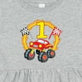 thumbnail image 4 of Inktastic Monster Truck 1st Birthday Girls Baby Dress, 4 of 5