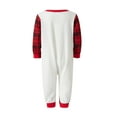 thumbnail image 5 of Family Matching Christmas Pajamas, Cartoon Penguin Print Long Sleeved Tops+ Elastic Waist Plaid Pattern Trousers, 5 of 10