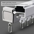 thumbnail image 6 of Curtain Rail Wall Ceiling Curtain Rod, Aluminum Alloy Rail System, Mute Curtain Rail, with Curtain Pulley for Office Home Bathroom, 6 of 8
