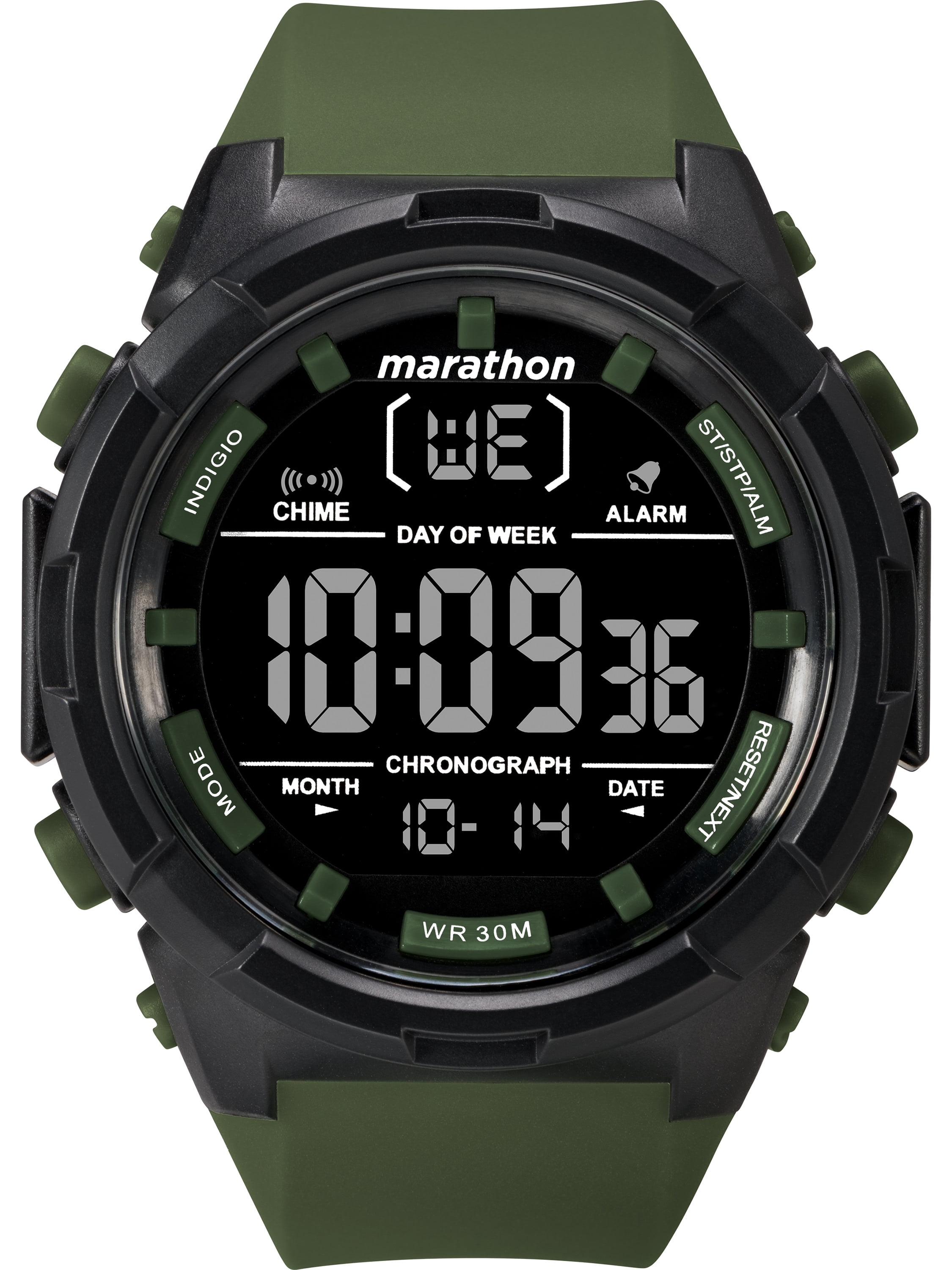 Marathon by Timex Men's Digital 50mm Black/Negative Resin Marathon by Timex Men's Digital 50mm Black/Negative Resin