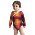 thumbnail image 2 of Xecao Sunset River Western Cowboy Print Baby unisex-baby Cotton Long-sleeve Bodysuits-6 Months, 2 of 6