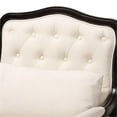 thumbnail image 5 of Baxton Studio Dion Cream Fabric and Wenge Brown Finished Wood Accent Chair, 5 of 11