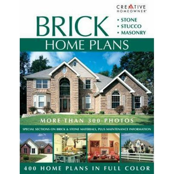 Pre-Owned Brick Home Plans: Stone, Stucco, Masonry (Paperback) 1580113028 9781580113021