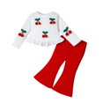 thumbnail image 3 of Leey-World Toddler Baby Girl Clothes Fall Winter Long Sleeve Ruffle Tops Pants Set Newborn Baby Girls Outfits, 3 of 9