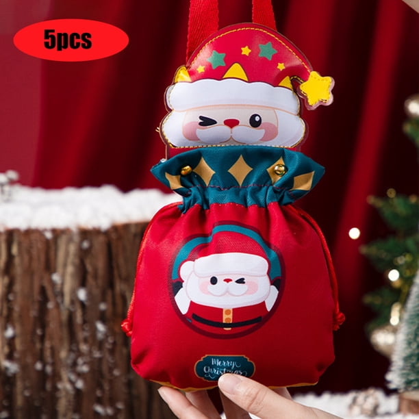 Bolsa de Navidad onlyliua para Interior/Exterior 5 Unidades con Cordón