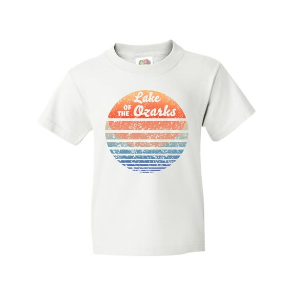 Inktastic Lake of the Ozarks Distressed Retro Sunset Youth T-Shirt